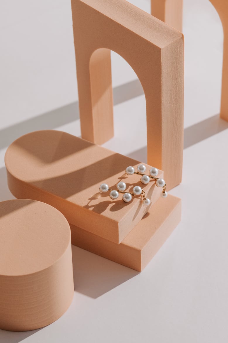 Gold Jewelry on Podium