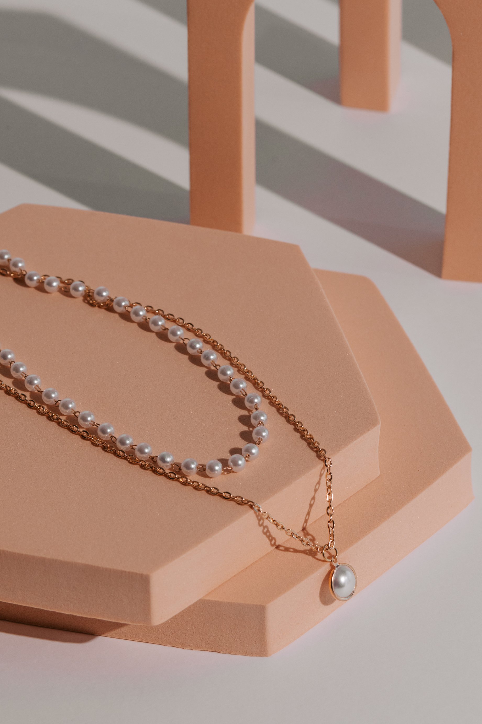 Gold Jewelry on Podium